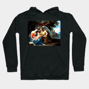 Holy Family Rest on the Flight into Egypt 1640 Charles Poërson Hoodie